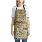 Old Religious Words Print Apron