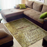 Old Religious Words Print Area Rug