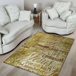 Old Religious Words Print Area Rug