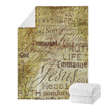 Old Religious Words Print Blanket