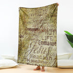 Old Religious Words Print Blanket