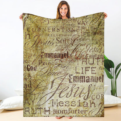 Old Religious Words Print Blanket