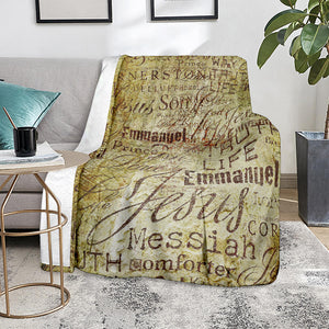 Old Religious Words Print Blanket