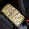 Old Religious Words Print Car Center Console Cover