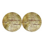 Old Religious Words Print Car Coasters
