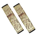 Old Religious Words Print Car Seat Belt Covers