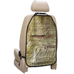 Old Religious Words Print Car Seat Organizers