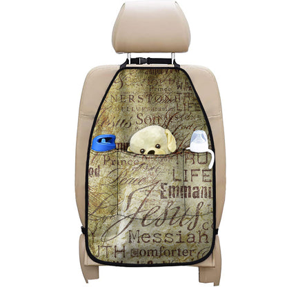Old Religious Words Print Car Seat Organizers