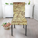 Old Religious Words Print Dining Chair Slipcover
