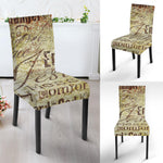Old Religious Words Print Dining Chair Slipcover