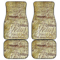 Old Religious Words Print Front and Back Car Floor Mats
