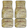 Old Religious Words Print Front and Back Car Floor Mats