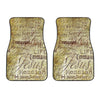 Old Religious Words Print Front Car Floor Mats