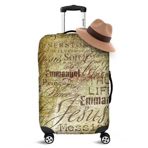 Old Religious Words Print Luggage Cover