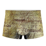 Old Religious Words Print Men's Boxer Briefs