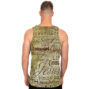 Old Religious Words Print Men's Tank Top