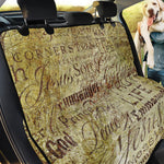 Old Religious Words Print Pet Car Back Seat Cover