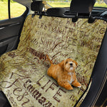 Old Religious Words Print Pet Car Back Seat Cover