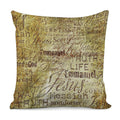 Old Religious Words Print Pillow Cover