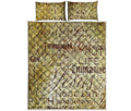 Old Religious Words Print Quilt Bed Set