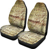 Old Religious Words Print Universal Fit Car Seat Covers