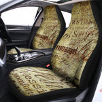 Old Religious Words Print Universal Fit Car Seat Covers