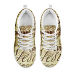 Old Religious Words Print White Sneakers