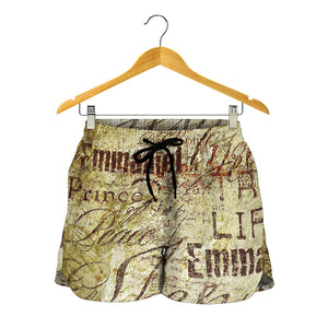 Old Religious Words Print Women's Shorts