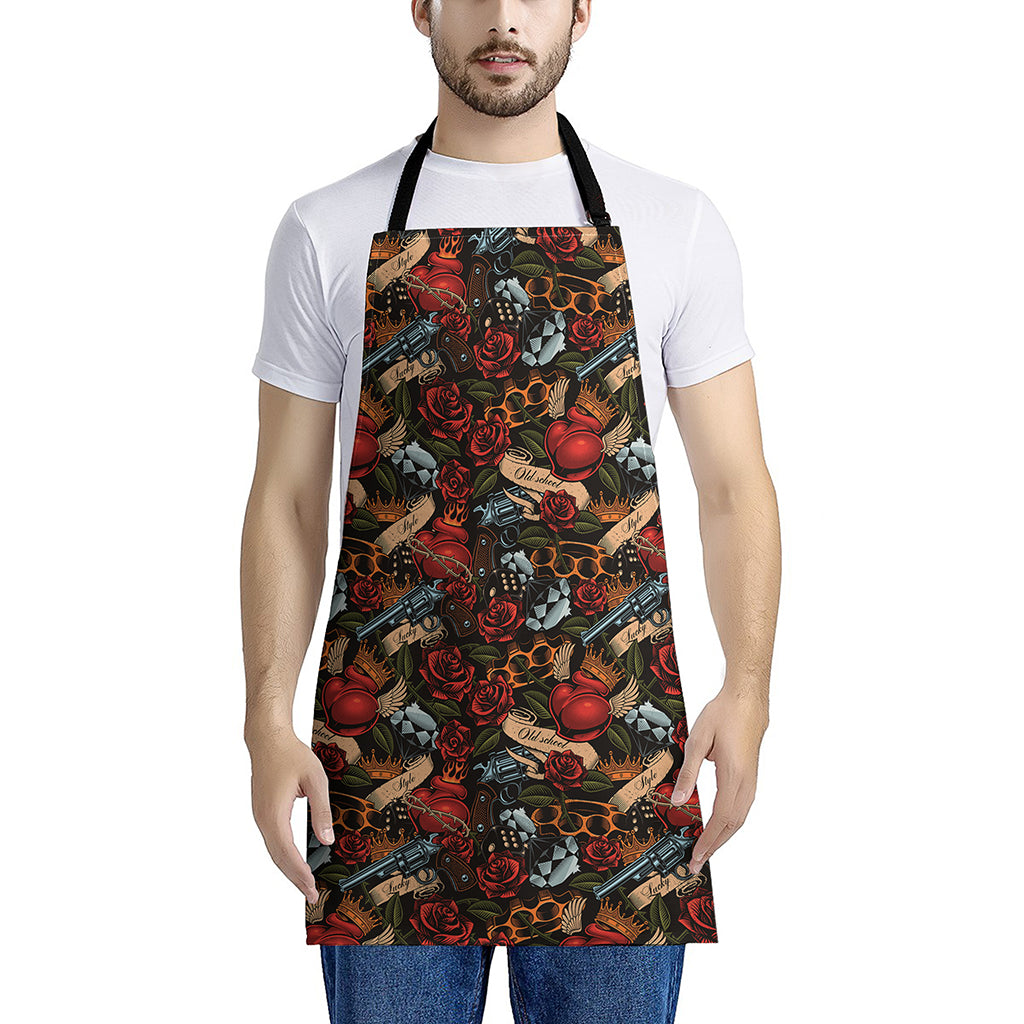 Old School Tattoo Print Apron