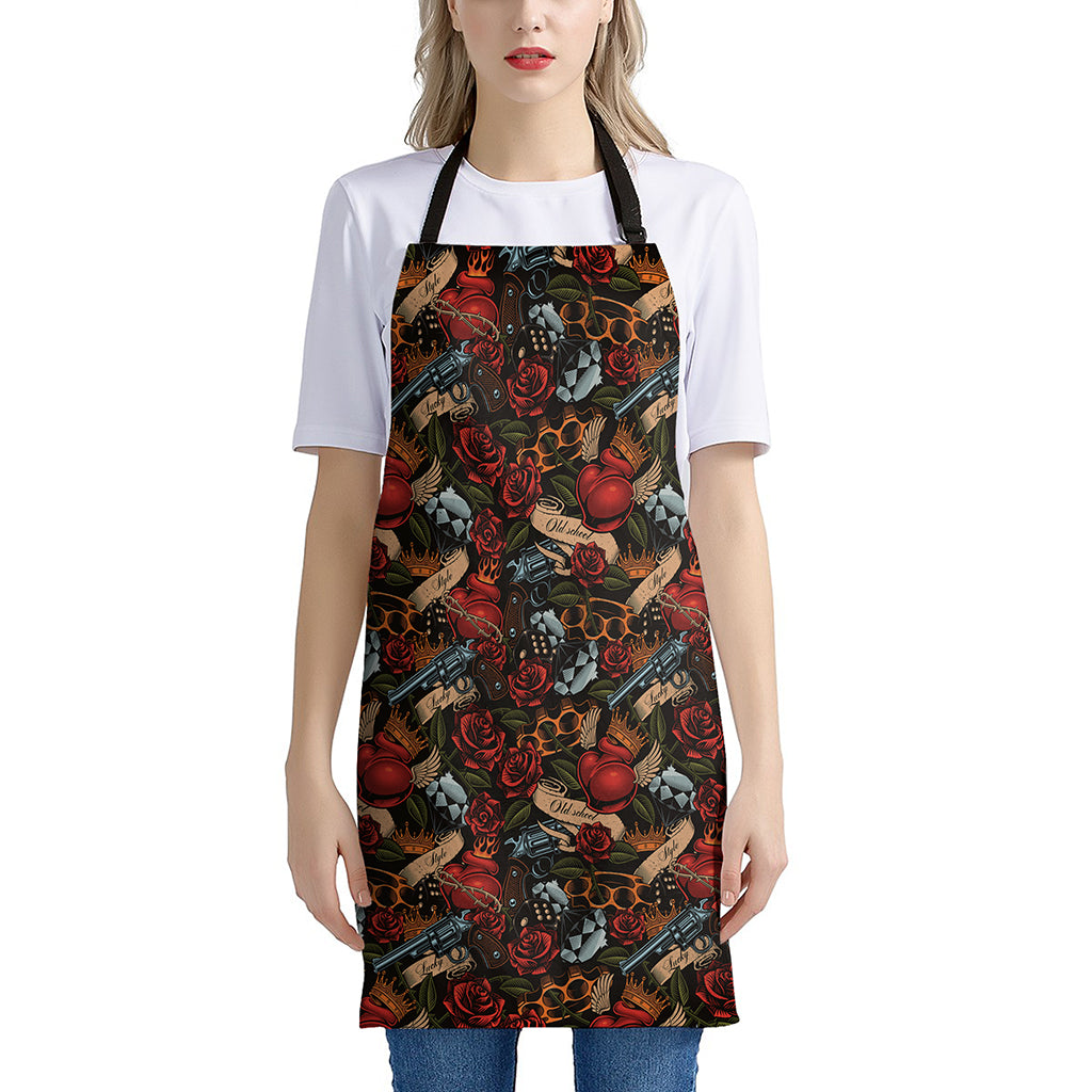 Old School Tattoo Print Apron