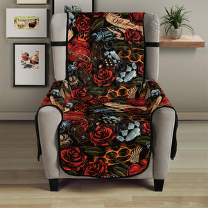 Old School Tattoo Print Armchair Protector