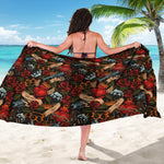 Old School Tattoo Print Beach Sarong Wrap