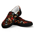 Old School Tattoo Print Black Slip On Sneakers