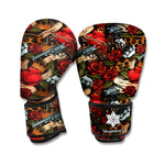 Old School Tattoo Print Boxing Gloves