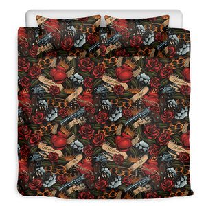 Old School Tattoo Print Duvet Cover Bedding Set