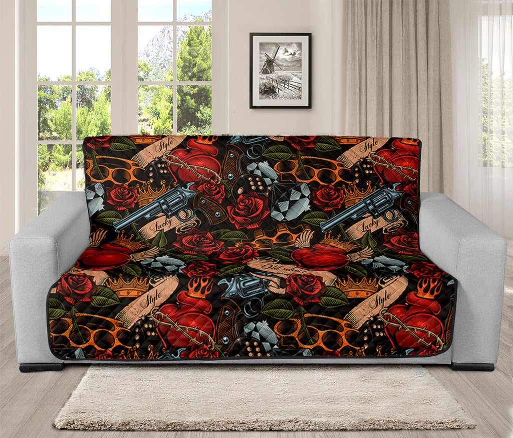 Old School Tattoo Print Futon Protector