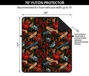 Old School Tattoo Print Futon Protector