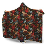 Old School Tattoo Print Hooded Blanket