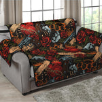 Old School Tattoo Print Loveseat Protector