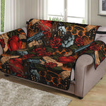 Old School Tattoo Print Loveseat Protector