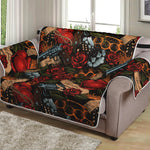 Old School Tattoo Print Loveseat Protector