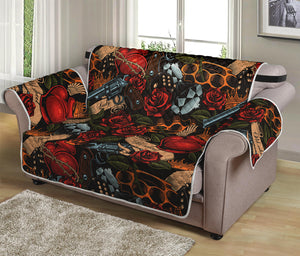 Old School Tattoo Print Loveseat Protector