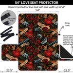 Old School Tattoo Print Loveseat Protector