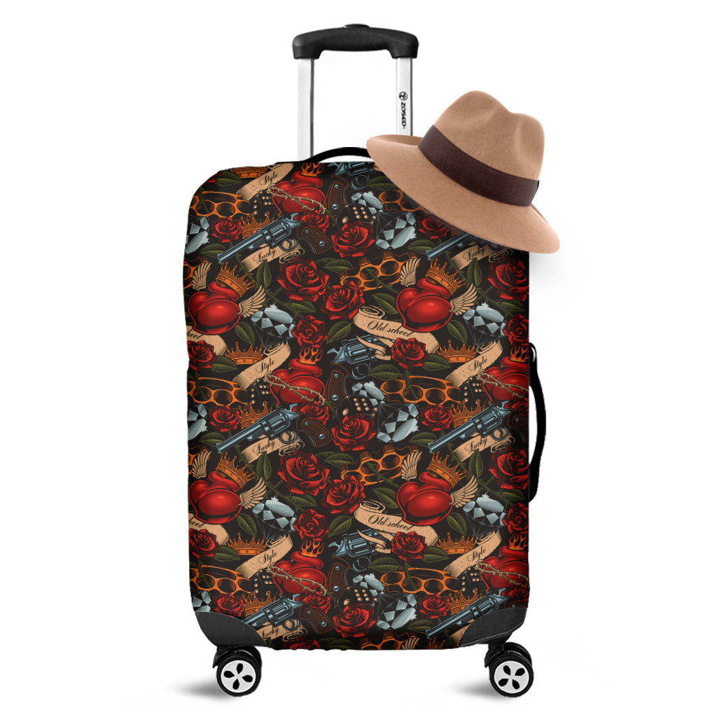 Old School Tattoo Print Luggage Cover
