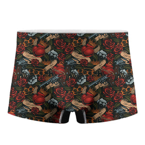 Old School Tattoo Print Men's Boxer Briefs