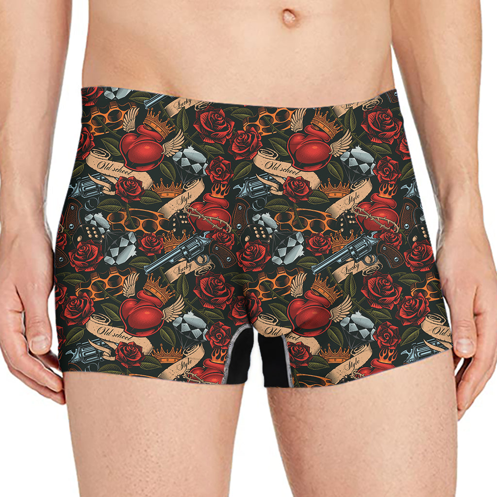 Old School Tattoo Print Men's Boxer Briefs