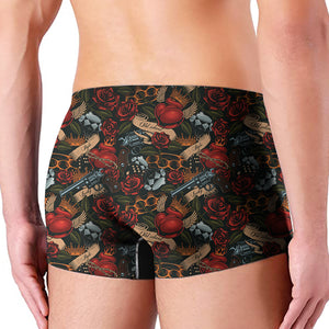 Old School Tattoo Print Men's Boxer Briefs