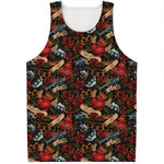 Old School Tattoo Print Men's Tank Top