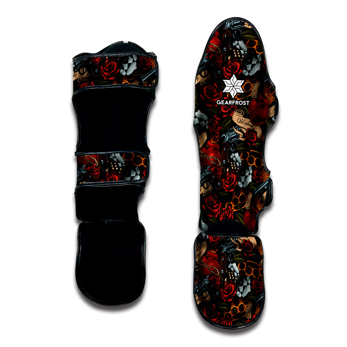 Old School Tattoo Print Muay Thai Shin Guard