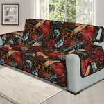 Old School Tattoo Print Oversized Sofa Protector